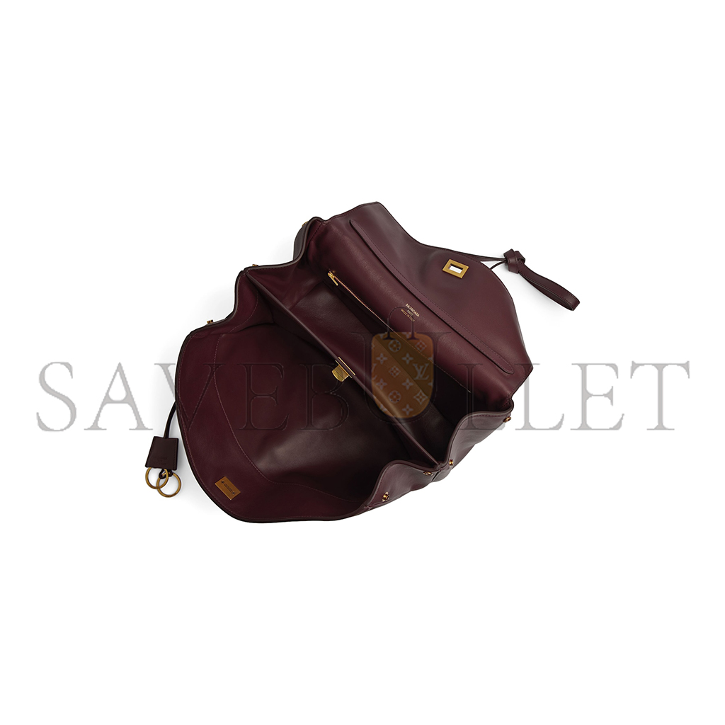 BALENCIAGA WOMEN'S RODEO MEDIUM HANDBAG IN BURGUNDY 7897722AA4V6034 (35*23.3*10.9cm) BALENCIAGA WOMEN'S RODEO MEDIUM HANDBAG IN BURGUNDY 7897722AA4V6034 (35*23.3*10.9cm)